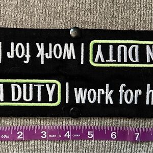 “On Duty - I work for her” leash wrap